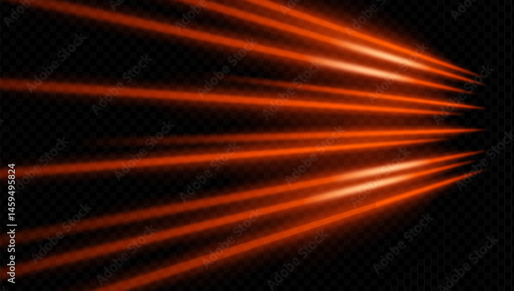 Fototapeta premium Warm golden rays expanding from a single source on dark background. Suitable for theater lights, award stage, or cinematic transitions.