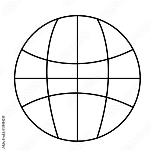Icon planet icon with equator lines on white background vector
Vector business icon