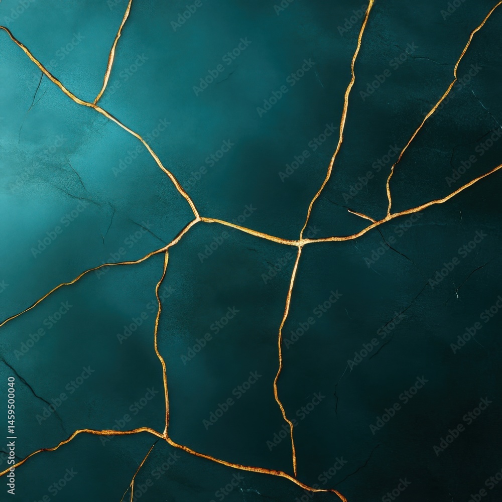 Kintsugi texture with golden cracks Kintsugi texture with golden cracks