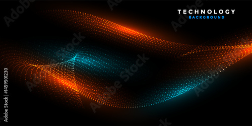 Node waveform topology. Infinity hud big data vibrate. Science bulge hills. Field of cyber dot array. 3d sea points. Grid structure of information flow.