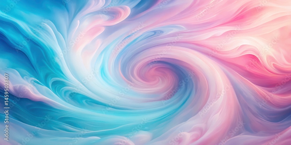 Obraz premium Abstract Swirling Pastel Hues A Dreamlike Vortex of Soft Colors and Fluid Forms