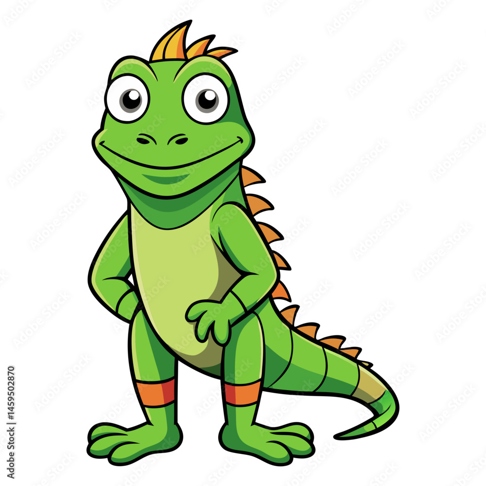 Fototapeta premium Download Iguana Vector Art Illustration Eps File For Design.