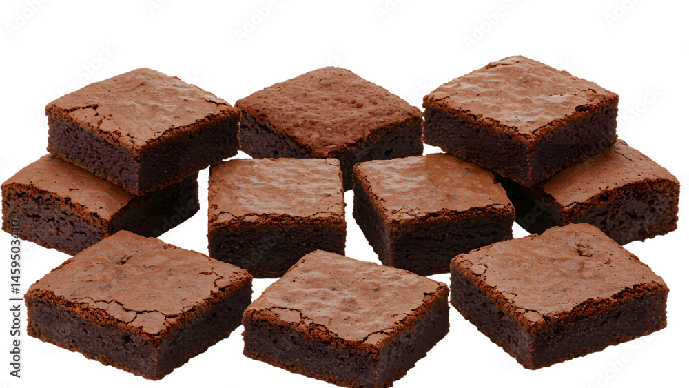 A delectable stack of chocolate brownies, perfectly baked and ready for enjoying. A delectable stack of chocolate brownies, perfectly baked and ready for enjoying.