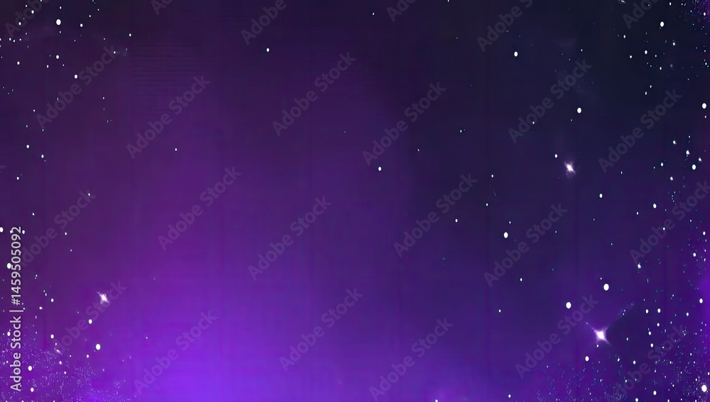 Deep purple and dark space, speckled with distant stars. A swirling nebula of vibrant hues and light specks Deep purple and dark space, speckled with distant stars. A swirling nebula of vibrant hues and light specks