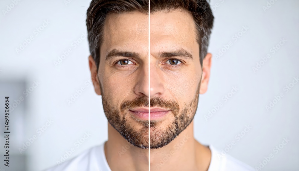 Obraz premium Brightening Skin – Laser Treatment Before/After