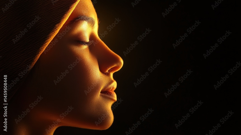 Woman portrait with closed eyes Woman portrait with closed eyes