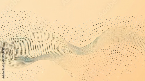 Wallpaper Mural Abstract wavy pattern with dots Torontodigital.ca