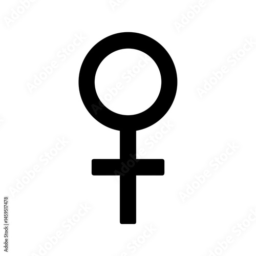 Female gender symbol icon in filled style
