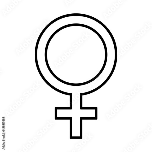 Female gender symbol icon in outlined style