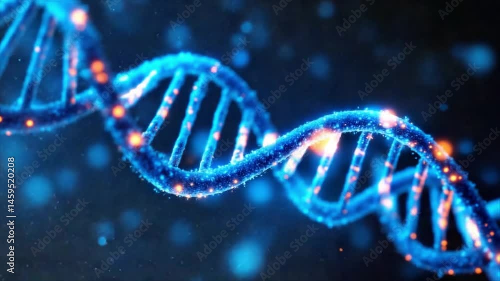 DNA Helix Animation in Digital Blue Light
DNA Helix Animation in Digital Blue Light