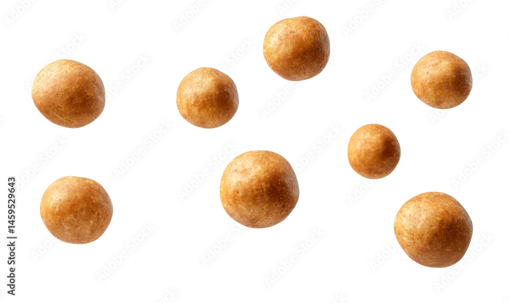 Fototapeta premium Realistic Ghanan Bofrot Sweet Dough Balls Isolate on Transparent Background, cutout, png
