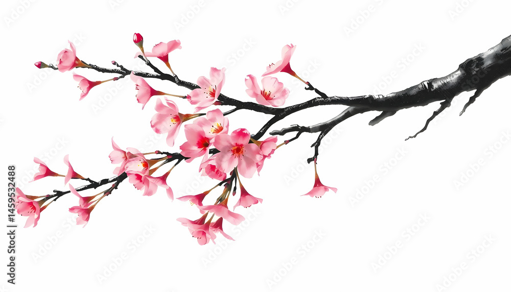 Obraz premium Delicate Spring Branch with Pink Flowers