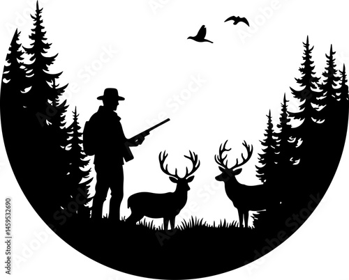 Solo Hiker in the Mountains – Wilderness Adventure Artwork