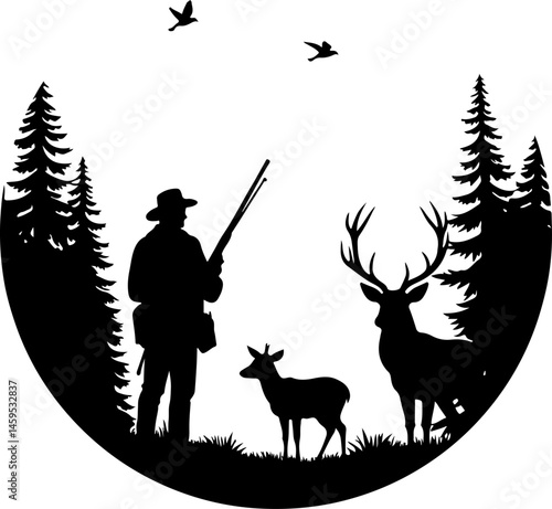 Solo Hiker in the Mountains – Wilderness Adventure Artwork