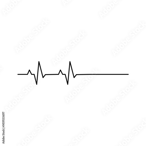 Heartbeat line icon. Medical cardiology analysis. Vector illustration 