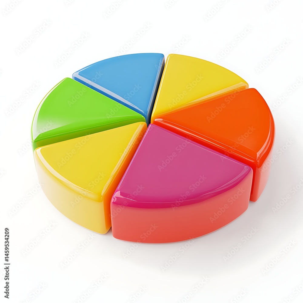 Fototapeta premium Colorful pie chart graphic