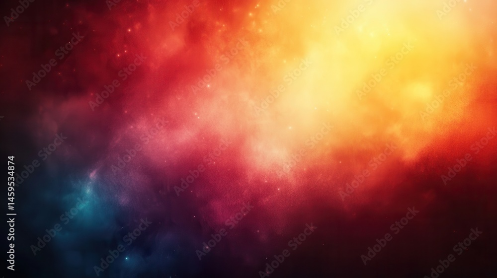 Fototapeta premium Colorful nebula, vibrant cosmic clouds