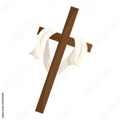 Resurrection cross. Vector