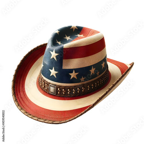 American hat isolated on white background