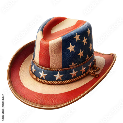 American hat isolated on white background