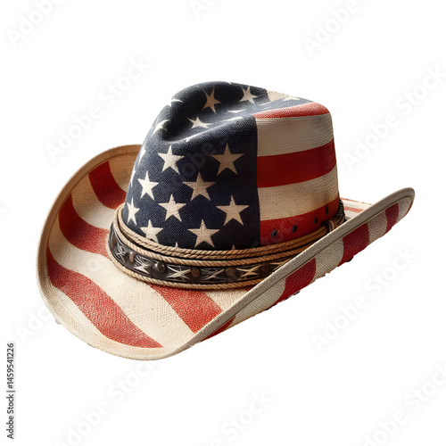 American hat isolated on white background