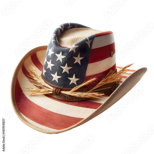 American hat isolated on white background