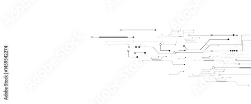 Transparent PNG available
Abstract grey circuit line technology