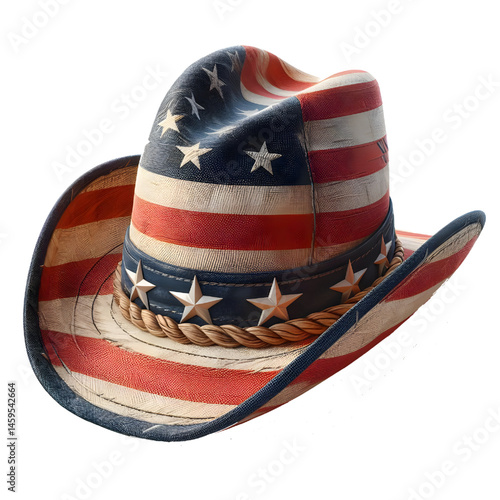 American hat isolated on white background