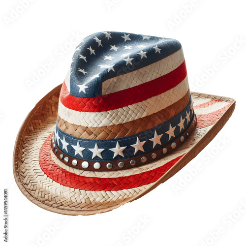 American hat isolated on white background