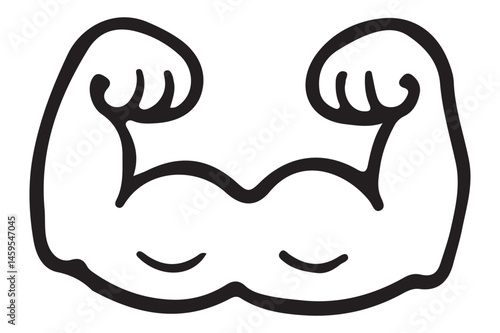 Minimalist Mussel Icon Line Drawing – Fitness and Gym Symbol