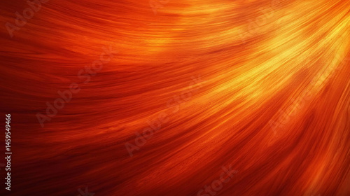 The image is a close up of a red and orange hair strand