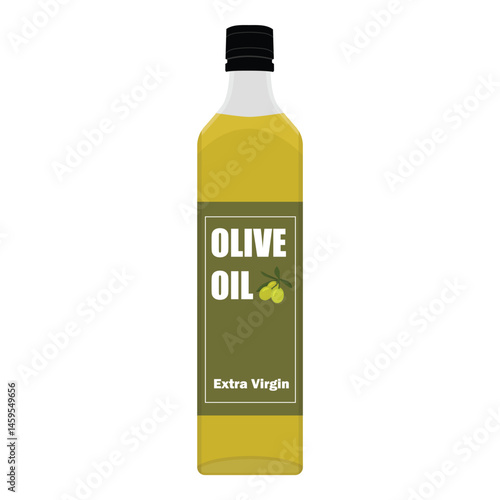 Bottle of fresh olive oil