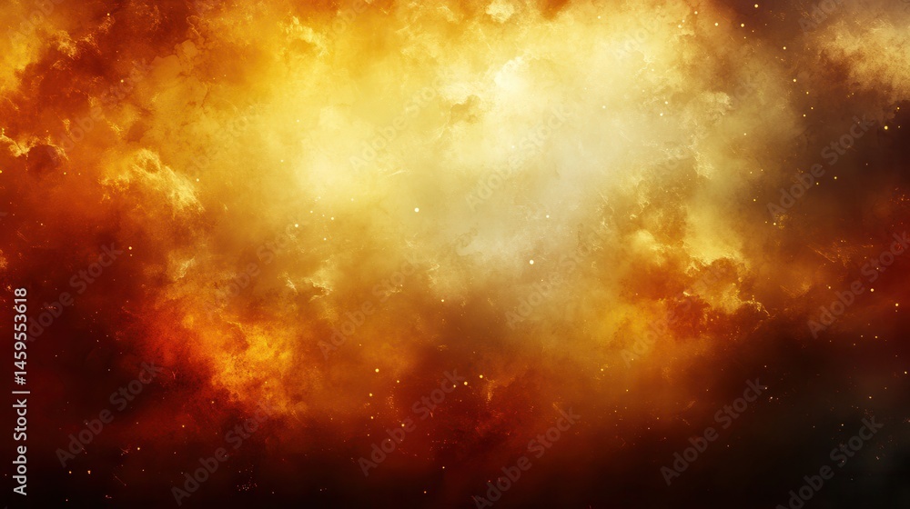 Naklejka premium Fiery nebulae in space