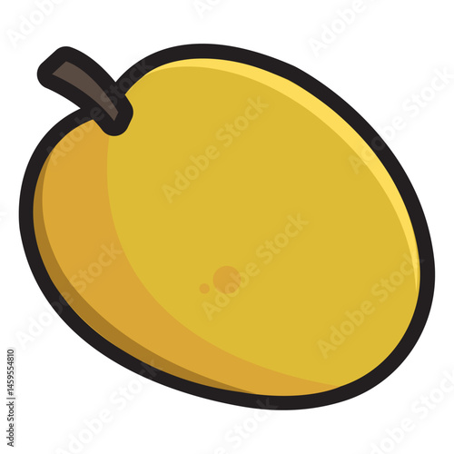 Juicy ripe mango cartoon. Vector