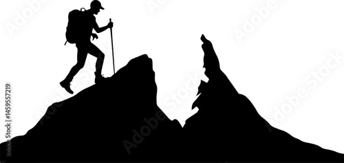 "Mountain Trekker Silhouette Collection"