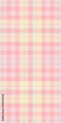 Wallpaper Mural Pastel pink and yellow plaid pattern.  Perfect for backgrounds, textiles, or scrapbooking.  Soft, gentle, and evokes feelings of warmth and comfort. Torontodigital.ca
