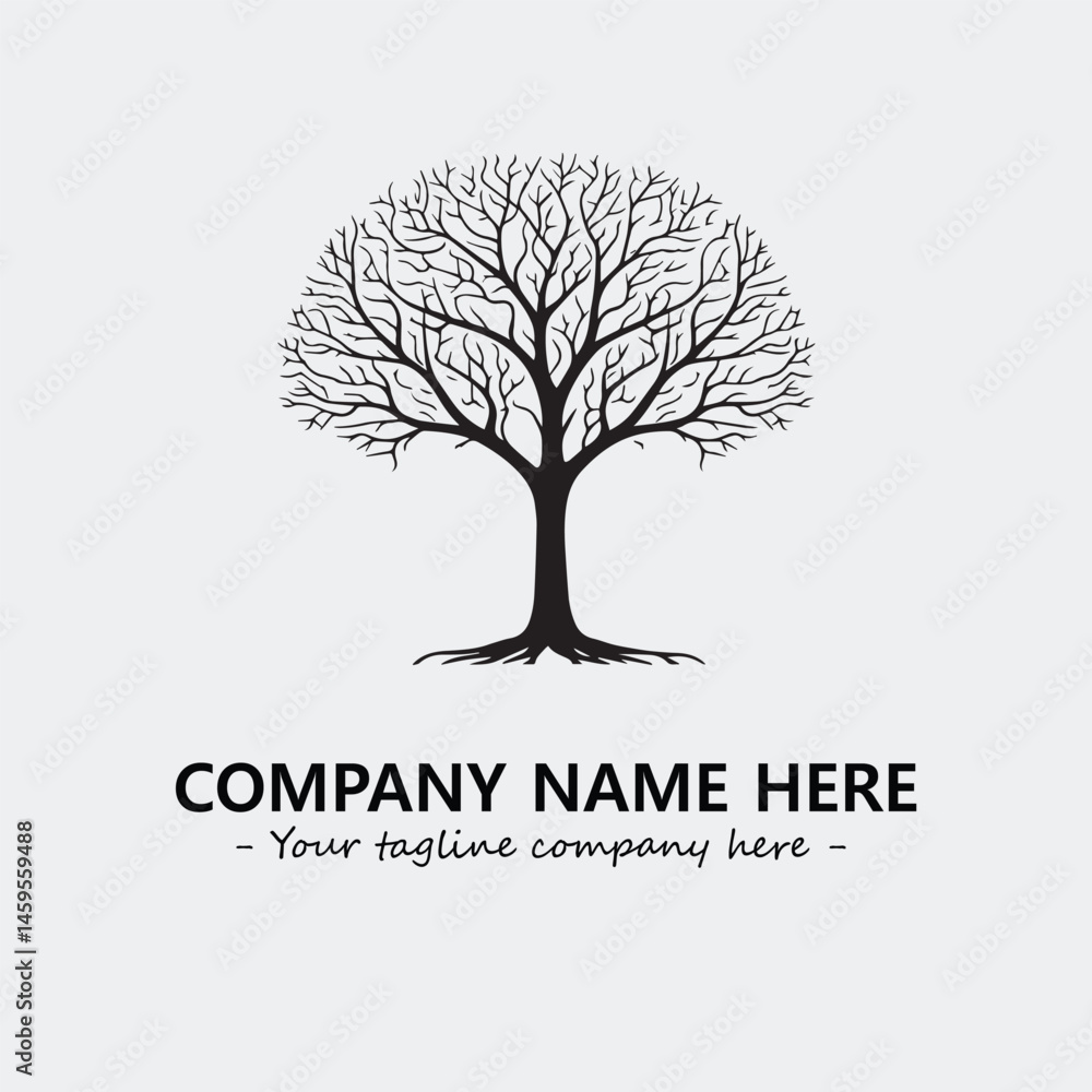 Obraz premium Tree Silhouette Logo Company Design Illustration Vector Graphic Image