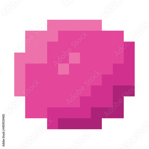 Bright pink bouncing slime. Vector