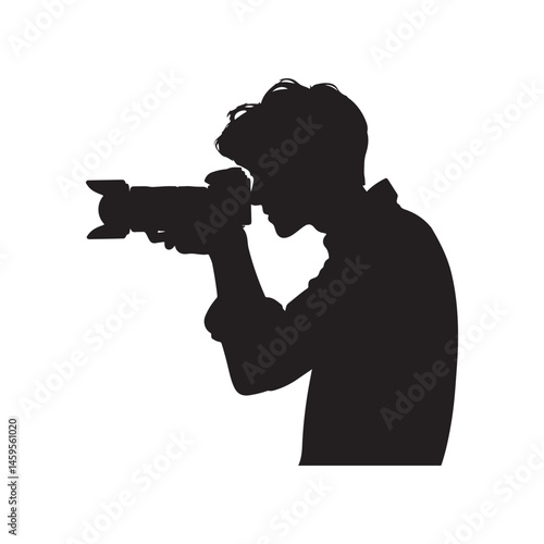 Professional Photographer Silhouette Capturing a Moment