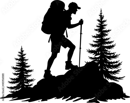 "Mountain Trekker Silhouette Collection"