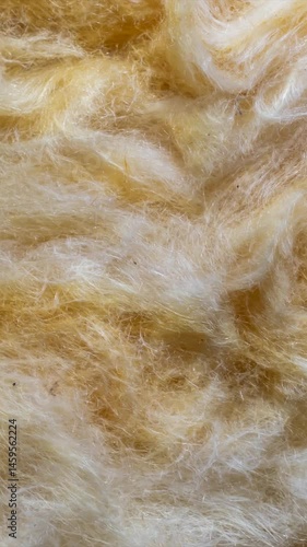 yellow mineral wool with a visible texture