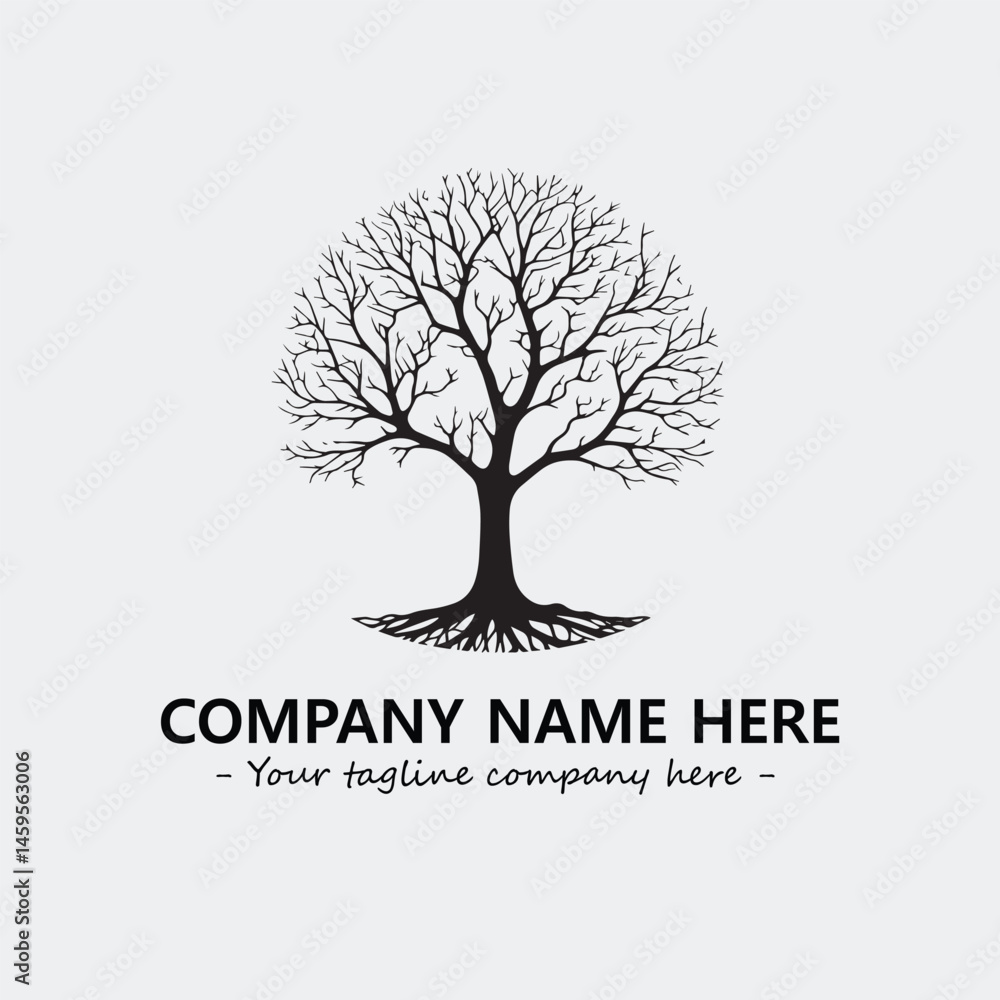 Obraz premium Tree Silhouette Logo Company Design Illustration Vector Graphic Image