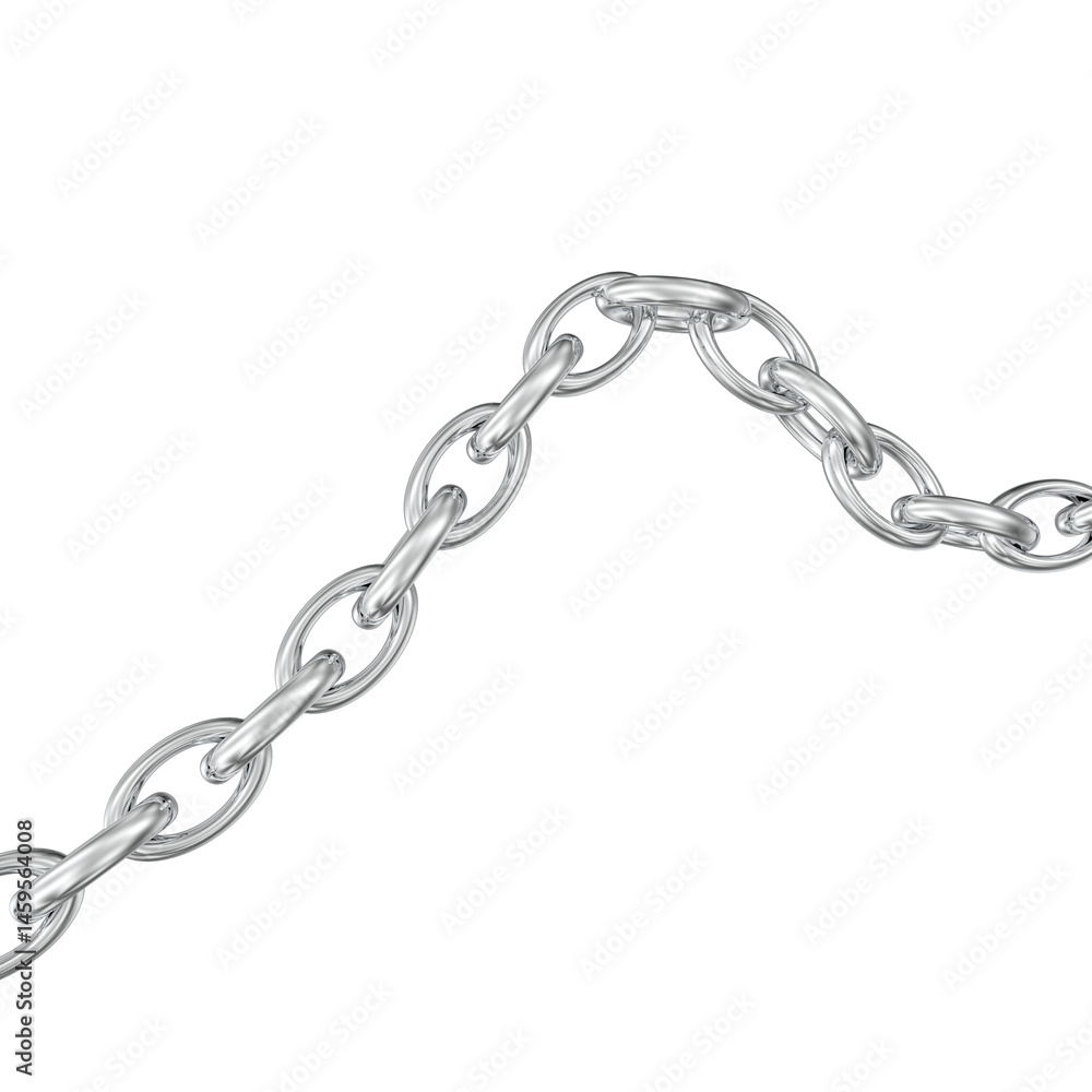 Fototapeta premium chain isolated on silver