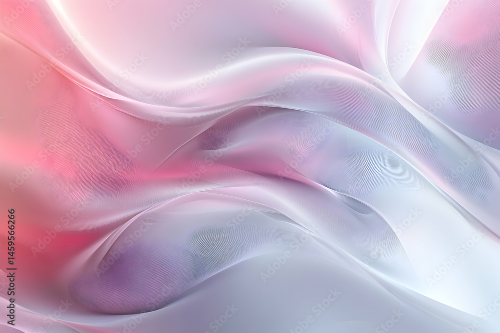 Soft Flowing Abstract Textile Design in Gentle Pink and White Shades Soft Flowing Abstract Textile Design in Gentle Pink and White Shades