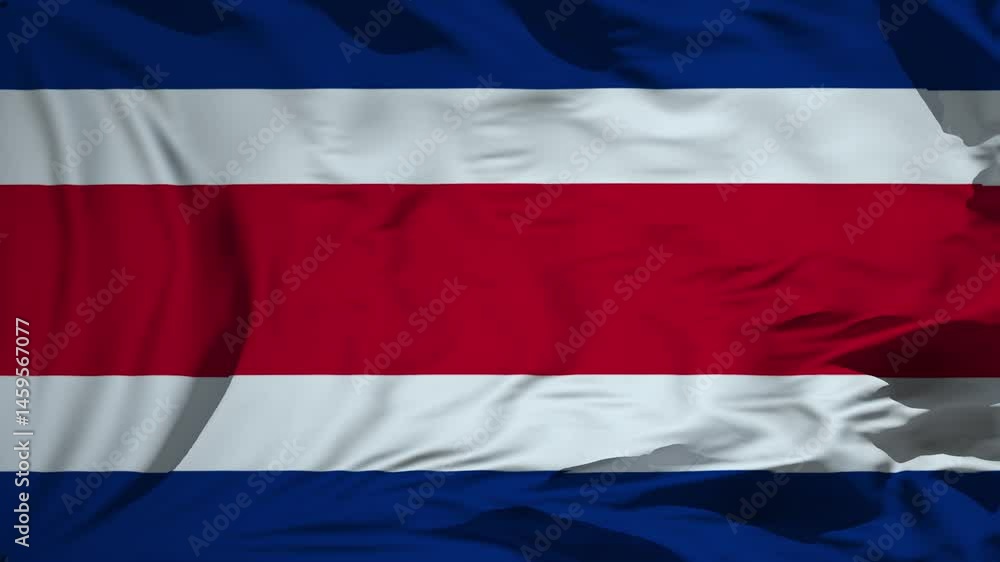 Costa Rica flag waving in the wind Animation Costa Rica flag waving in the wind Animation