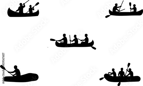"Summer Vacation Silhouette Icon Set – Beach and Holiday Elements"