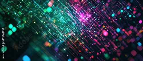 Wallpaper Mural Abstract colorful lines and particles background Torontodigital.ca