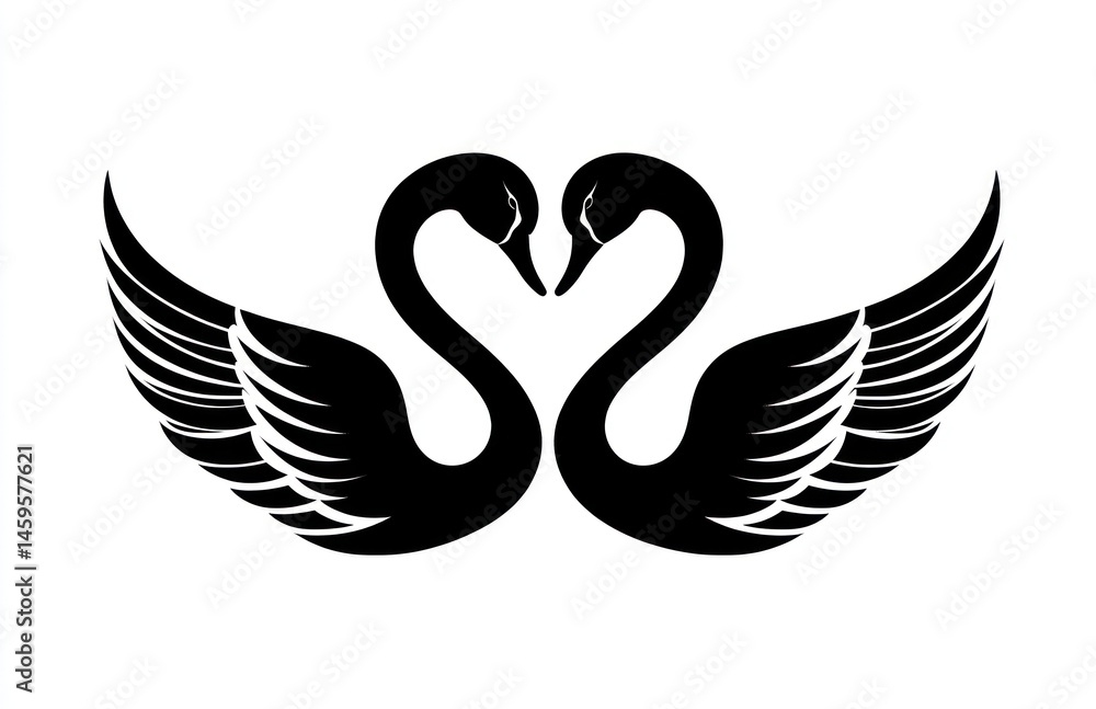 Fototapeta premium Swans in Love