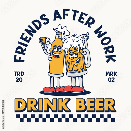 beer label vector illustration