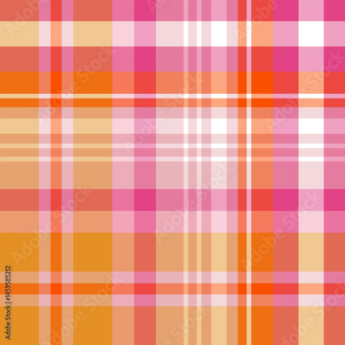 Seamless pattern with pleasant orange and pink colors for plaid, fabric, textile, clothes, tablecloth and other things. Vector image.